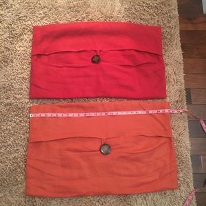 2 Pottery Barn linen pillow covers 16x26 linen